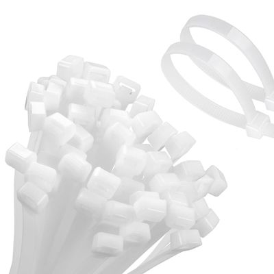 White Cable Zip Ties Heavy Duty 18 inch-50pcs, 0.3" width Wire Ties with 110 lbs Strength, Self-Locking Nylon Tie Wraps, UV-Resistant for Machinery, Vehicles, Cables, Pipes, Fence by Aroono