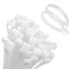 White Cable Zip Ties Heavy Duty 18 inch-50pcs, 0.3" width Wire Ties with 110 lbs Strength, Self-Locking Nylon Tie Wraps, UV-Resistant for Machinery, Vehicles, Cables, Pipes, Fence by Aroono view 1