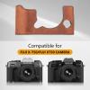 MUZIRI KINOKOO Case Compatible for Fujifilm X-T50/ Fuji XT50 Digital Camera, Retro Style Genuine Leather Fuji XT50/Fuji XT50 Half Case - with Opening Bottom and Hand Grip Design - Brown view 2