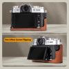 MUZIRI KINOKOO Case Compatible for Fujifilm X-T50/ Fuji XT50 Digital Camera, Retro Style Genuine Leather Fuji XT50/Fuji XT50 Half Case - with Opening Bottom and Hand Grip Design - Brown view 4