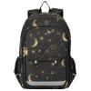 ALAZA Star Moons and Constellations Black Gold School Backpacks Travel Laptop Bag Kids Bookbag for Girls Boys Teens Women Men view 1
