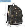 ALAZA Star Moons and Constellations Black Gold School Backpacks Travel Laptop Bag Kids Bookbag for Girls Boys Teens Women Men view 2