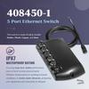 408450-1 5 Port Ethernet Switch, Replace for Humminbird AS ETH 5PXG Marine Network Switch, Fit for Helix 15/12/10/9/8/7, for APEX, SOLIX, Onix, ION, for Helix G4N, G3N, Black view 4