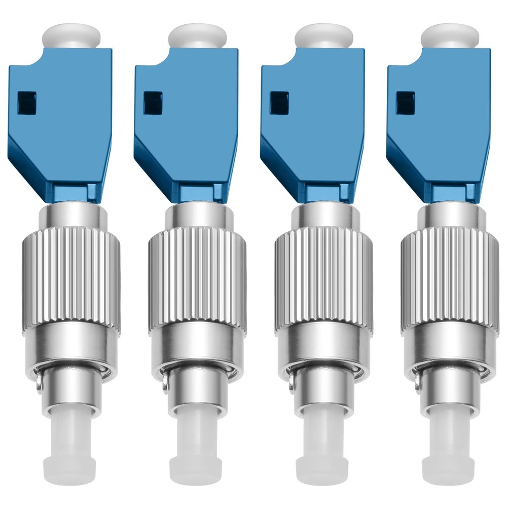 4 Pack-Visual Fault Locator Adapter, LC/UPC Female to FC/UPC Male Simplex Fiber Optic Adapter/Coupler Single Mode 9/125um Hybrid Optical Fiber Convertor for Optical Power Meter Visual Fault Locator
