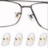 Betterun 2 Pairs Clear Soft Silicone Replacement Nose Pads for Ray-Ban Aviator RB3025/RB3026/RB3030/RB3211/RB3362/RB3445/RB4175 view 1