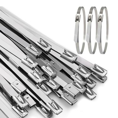 Aroono Heavy Duty Metal Zip Ties-50PCS, 12 inch, Silver-Max Weight 337lbs-Outdoor Use-304 Stainless Steel-for Home Improvement, Machinery, Vehicles, Farms, Cables, Fence