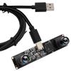 IFWATER 120fps 3D Stereo USB Camera Global Shutter 1200P Synchronization Dual Lens Module 90 Degree for PC Computer USB2.0 Plug and Play Face Recognition QR Codes Scanning view 1