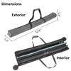 Genaray RGB Pixel LED Tube Light Carry Bag  Stores Two 4' Lights, Water-Resistant Cordura Fabric, Protective & Durable with Separate Padded Pockets, Padded Handle Wrap, and Power Adapters view 3