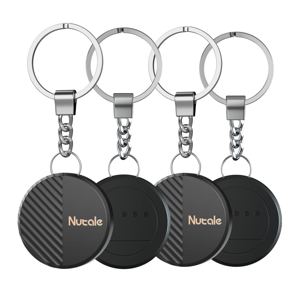 NutaleTag Key Finder 4 Pack - Only iOS - Bluetooth Smart Item Tracker Tag - Work with Find My - Keep Track of The Items That Matter Most - Find Keys Device or Car Key