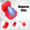 6pcs Phone Charger Wire Holders, Magnetic Desk Cable Clips Self Adhesive Desk Cable Cord Organizer Wire Manager Keeper for Home Office Kitchen Wall Car Desk (Red) view 4