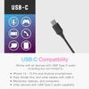 Kid Headphones for School, USB Type C Kids Headphone with LED Lights, Wired Boys Girls Headphones with Safe Limiter 85dB/94dB, Foldable On Ear Headphones with Microphones for School/iPad, Black view 2