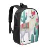 VTCTOASY Backpack Travel Laptop Backpack for Men Women Tropical Llama Alpaca Cactus Flower Computer Backpacks 17 inch Casual Daypack view 2