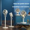 EAFCAuto Oscillating Fan for Bedroom, Air Circulator Fan with 5 Speeds Powerful Airflow, 9H Timer Setting, Height Adjustable for Cooling Room, Office, Kitchen, Outdoor Camping Tent Travel view 2
