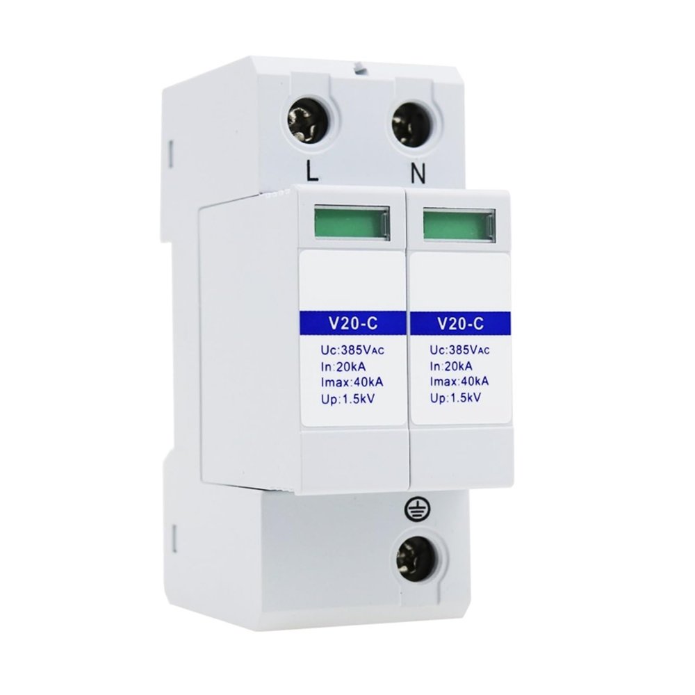 DEBLAN C Class 220V Power Supply Lightning Arrester 20-40KA Single-Phase Power Supply Lightning Arrester Surge Protector V20-C