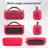 OURHZTB Silicone Protective Cover Case Compatible for Bose SoundLink Max Portable Bluetooth Speaker, Carrying Skin Sleeves with Shoulder Strap (Red) view 4