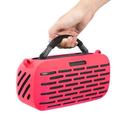 JOYSOG Soundlink Max Case, Silicone Case Cover for Bose SoundLink Max Portable Bluetooth Speaker Protective Carrying Case Bag with Shoulder Strap (red)
