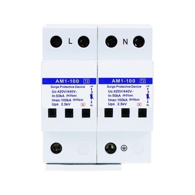220V Power Supply Lightning Arrester 100KA Type 1 Surge Protective Device 420V Surge Protector AM1-100