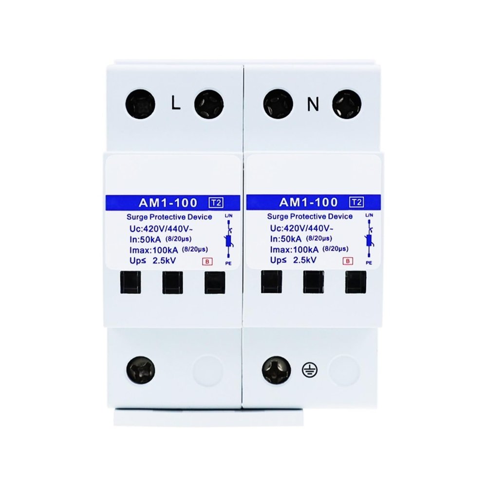 220V Power Supply Lightning Arrester 100KA Type 1 Surge Protective Device 420V Surge Protector AM1-100