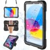 AdirMi Waterproof Case for iPad 10th Generation 2022(10.9 inch), Outdoor Sports Full-Body Heavy Duty Shockproof Protective Cover [Stand & Handheld] Built-in Screen Protector view 1