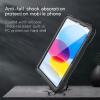 AdirMi Waterproof Case for iPad 10th Generation 2022(10.9 inch), Outdoor Sports Full-Body Heavy Duty Shockproof Protective Cover [Stand & Handheld] Built-in Screen Protector view 3