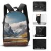 BTCOWZRV Backpack Pen Case And Insulated Lunch Bag Set for Men Women Large Capacity Travel Laptop Backpack Casual Daypack with Adjustable Straps Computer Bag view 3