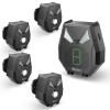Solar Driveway Alarm Wireless Outside Weatherproof 1/3 Mile Long Range, Outdoor Motion Sensor Detector Alarm Driveway Alert System with Rechargeable Battery/Expandable (4 Sensors &1 Receiver Set) view 1