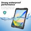 AdirMi Waterproof Case for iPad 9th/ 8th/ 7th Generation 10.2'', Outdoor Sports Full-Body Heavy Duty Shockproof Protective Cover [Stand & Handheld] Built-in Screen Protector view 2