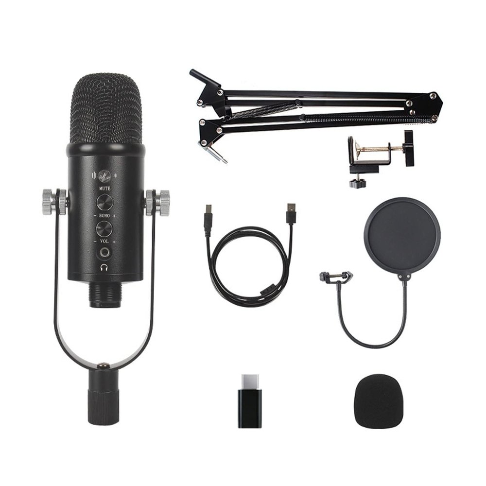 JMOZHCD USB Microphone, Super Accurate Pattern, Professional Recording Quality, Wired Noise Reduction Condenser Microphone