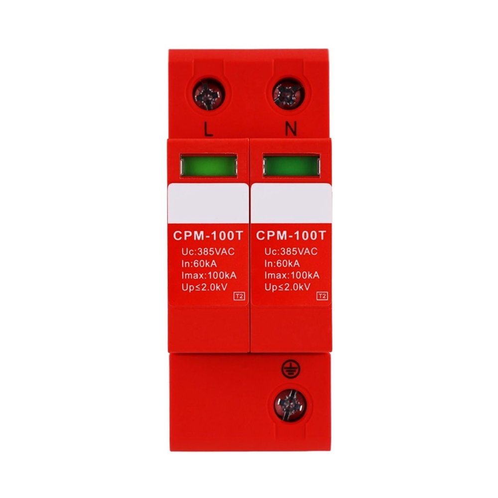 T2 Single-Phase Power Supply Lightning Arrester 100KA 220V Type 1 Surge Protective Device CPM-100T 2.0kV