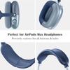 5 in 1 for AirPod Max Case, HYZYey Clear TPU Protective Ear Pad Covers/Ear Cups Cover/Headband Cover/Headband Pad, Cleaning Kit Accessories Compatible for Apple AirPods Max Headphones (Blue) view 2