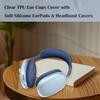 5 in 1 for AirPod Max Case, HYZYey Clear TPU Protective Ear Pad Covers/Ear Cups Cover/Headband Cover/Headband Pad, Cleaning Kit Accessories Compatible for Apple AirPods Max Headphones (Blue) view 4