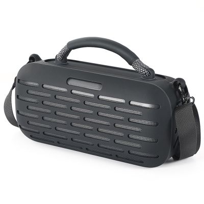 OURHZTB Silicone Protective Cover Case Compatible for Bose SoundLink Max Portable Bluetooth Speaker, Carrying Skin Sleeves with Shoulder Strap (Black)