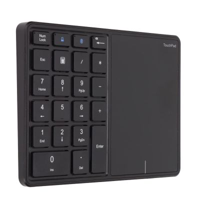 2 in 1 Numeric Keypad, Portable Number Pad, 22 Keys Touchpad Keypad for Laptop PC Desktop Notebook (Black)