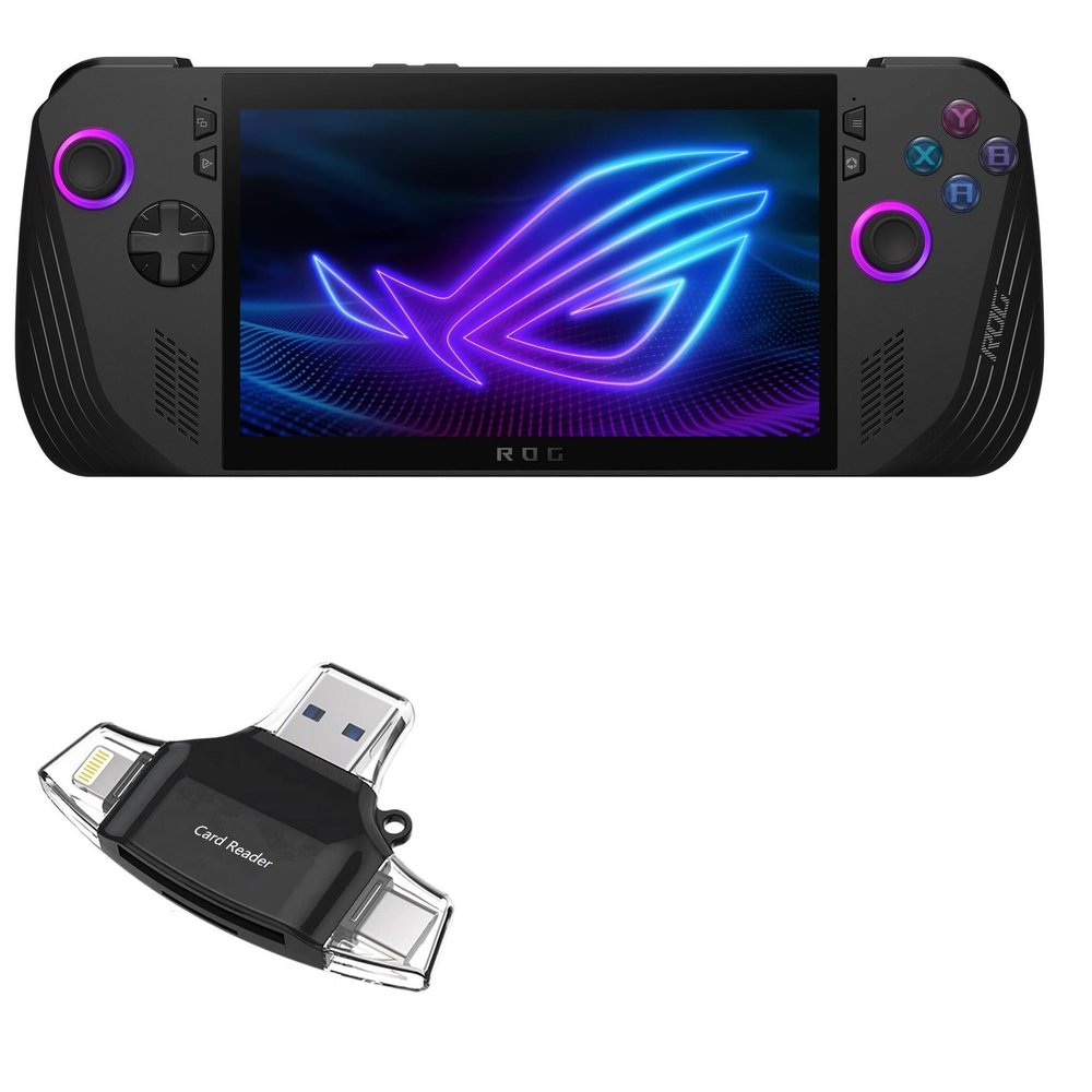 BoxWave Smart Gadget Compatible with ASUS ROG Ally X - AllReader SD Card Reader, microSD Card Reader SD Compact USB - Jet Black