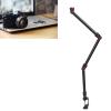 3 Section Adjustable Detachable Heavy Duty Overhead Camera Desk Mount Stand, Overhead Video Phone Mount Articulating Arm, 1/4inch 3/8inch 5/8inch Screw 360 Ball Head view 4