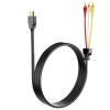 BERLAT HDMI to RCA Converter, 1080P 5ft HDMI Male Goldplated to 3-RCA Video Audio AV Cable Connector Adapter Transmitter for TV HDTV DVD(NO Signal Conversion Function) view 1