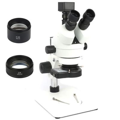 ZTBH Microscope Accessories Kit USB 3.0 High Speed 5MP 1080P Video Camera 3.5X-90X Trinocular Stereo Microscope Simul-Focus Continuous Zoom 144 LED Light