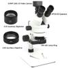 ZTBH Microscope Accessories Kit USB 3.0 High Speed 5MP 1080P Video Camera 3.5X-90X Trinocular Stereo Microscope Simul-Focus Continuous Zoom 144 LED Light view 2