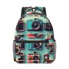 NOUZU Retro Cool Camera Collection Print Multifunctional Laptop Backpack For Men Women, Travel Backpack Carry On Flight Approved view 1