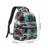 NOUZU Retro Cool Camera Collection Print Multifunctional Laptop Backpack For Men Women, Travel Backpack Carry On Flight Approved view 2