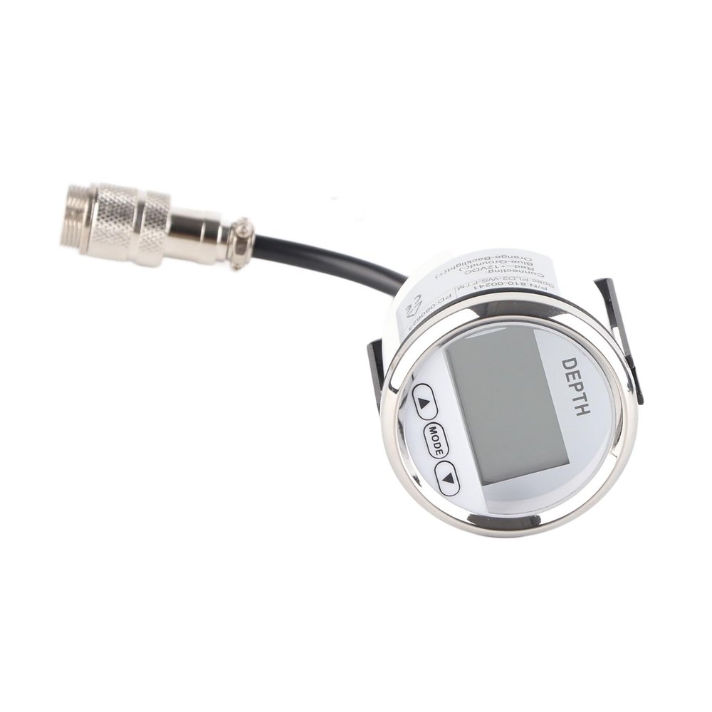 Depth Sounder with Transducer, IP67 Dash Depth Finder Transducer Work with 12V System, for Yachts, Fishing Boats