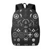 YQxwJL Supernatural Symbols Black Print Simple Backpack Lightweight Bag Travel Rucksack Casual Daypack Laptop Backpacks view 1