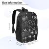 YQxwJL Supernatural Symbols Black Print Simple Backpack Lightweight Bag Travel Rucksack Casual Daypack Laptop Backpacks view 4