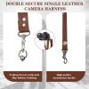 Bebaimis Single Camera Harness Strap for 1 Camera,Leather Camera Strap for Photographers,Leather Camera Harness Gear DSLR/SLR,Tan view 4
