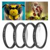 58mm Close Up Filter Set 4pcs Optical Glass Macro Close Up +1 +2 +4 +10 Lens Filter Kit 58mm for Cameras view 3