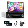 Android 13 2G 64G Single Din Car Stereo with Wireless Carplay Android Auto (Manual) 7 Inch Flip Out Touchscreen Car Radio 5.0 Bluetooth MirrorLink Backup Camera/USB/AUX Type-C/RDS/FM/WiFi/EQ view 1