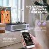 Record Player for Vinyl All-in-one Turntable with Speakers Belt-Driven Turn Table 3-Speed 3 Size 33 1/3 45 78 RPM BT Wireless Headphone AUX-in RCA LP Phonograph Auto Stop New Sleek Light Pale Purple view 3
