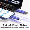128GB USB C Flash Drive 5-Pack, KOOTION 2-in-1 Type-C Flash Drive USB-A&USB-C 3.0 Dual Drive OTG, Thumb Drive Memory Stick for Android Smartphone/Tablet/PC view 2