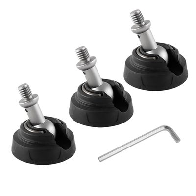 Anti-Slip Rubber Tripod Foot Pad Spikes Compatible with 3/8 Inch 50mm Diameter Thread Tripod Feet Protector Replacement 360 Rotating Rubber Cap for Metal Spike Feet