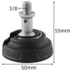 Anti-Slip Rubber Tripod Foot Pad Spikes Compatible with 3/8 Inch 50mm Diameter Thread Tripod Feet Protector Replacement 360 Rotating Rubber Cap for Metal Spike Feet view 2
